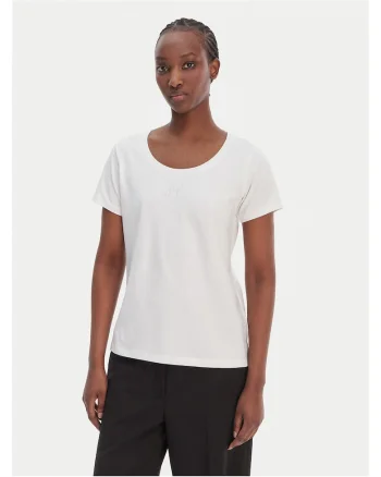 Tricou dama,  bumbac/elastan, alb