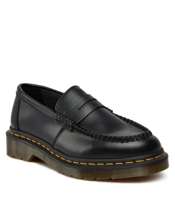 Mocasini unisex, Dr Martens, piele naturala cu negru