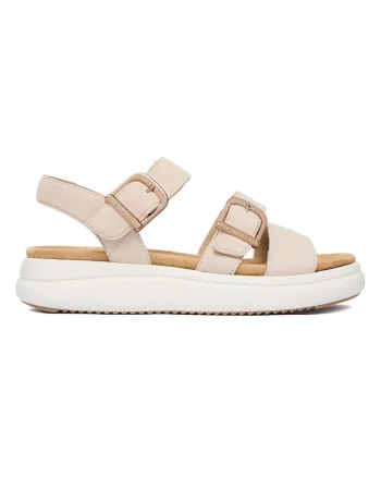 Sandale dama,  piele naturala, bej, inchidere velcro