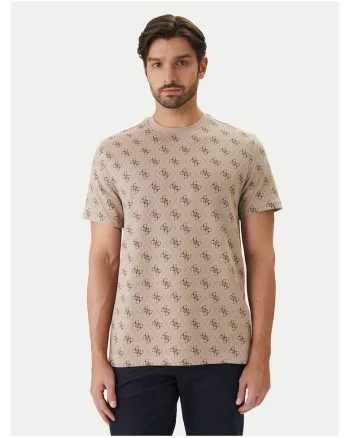 Tricou barbati,  bej, bumbac si poliester
