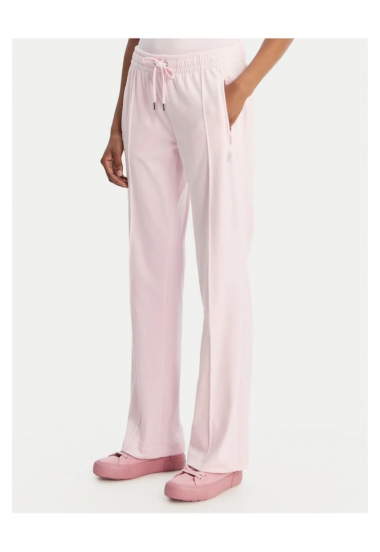 Pantaloni dama,  material poliester, roz