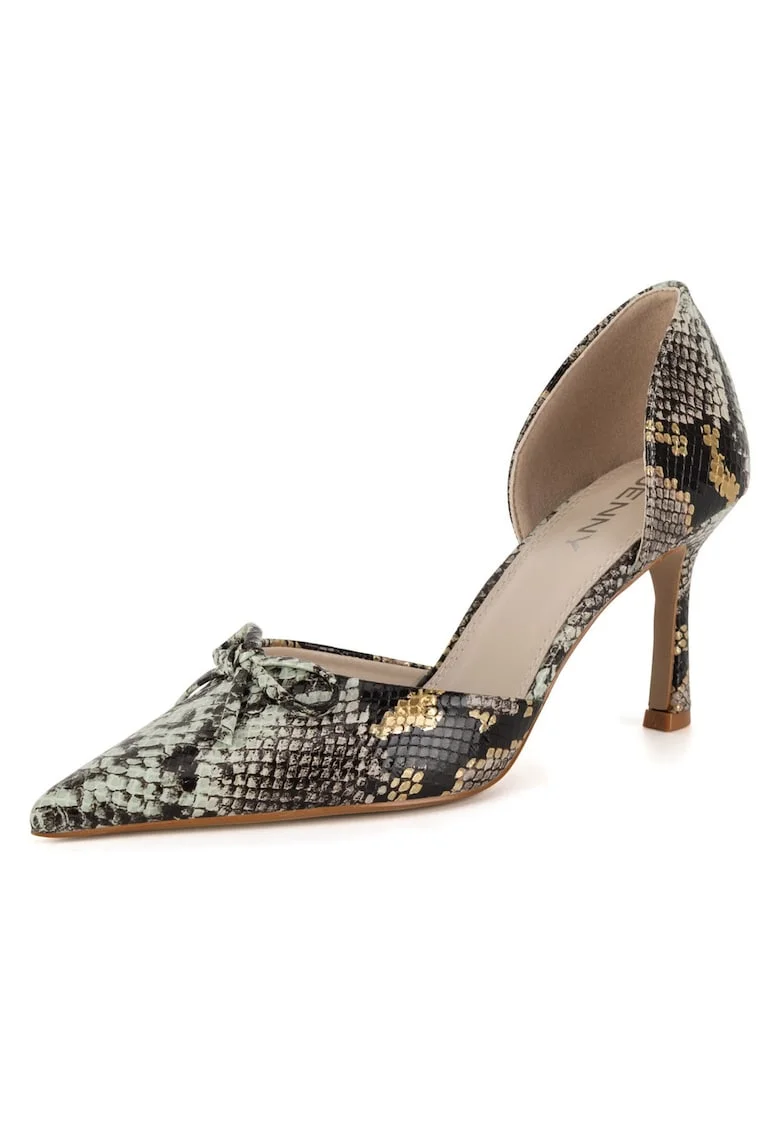 Pantofi dama,  stiletto, verde, sintetic