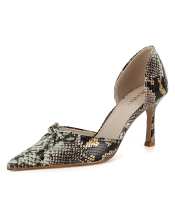 Pantofi dama,  stiletto, verde, sintetic