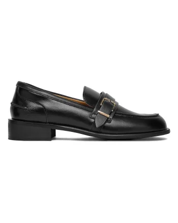 Mocasini dama,  din piele naturala, negru