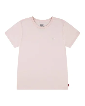 Tricou din amestec de bumbac cu detaliu logo, Roz prafuit,