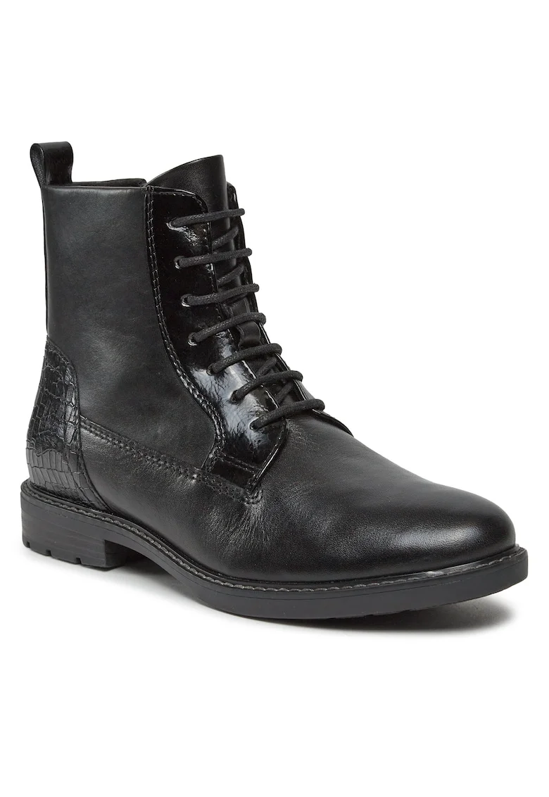 Ghete dama,  piele ecologica, negru,