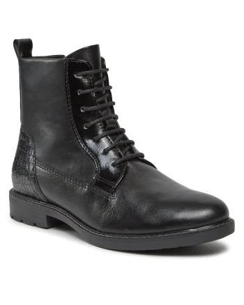 Ghete dama,  piele ecologica, negru,