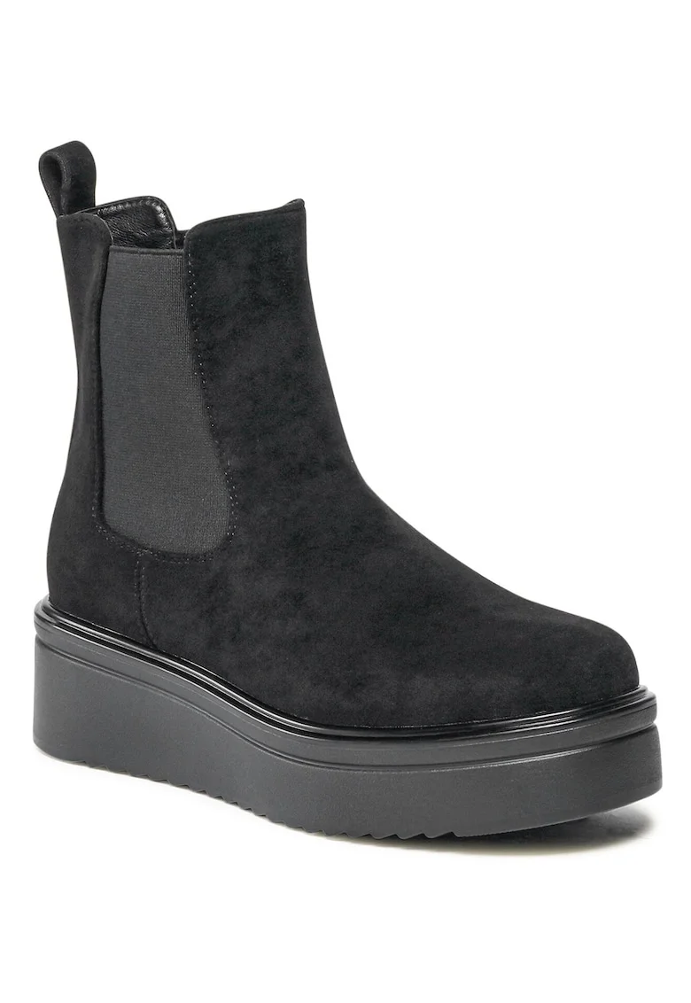 Botine  material textil, negru