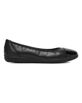Balerini,  piele naturala, negru, dama
