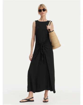 Rochie de vara,  negru, viscoza