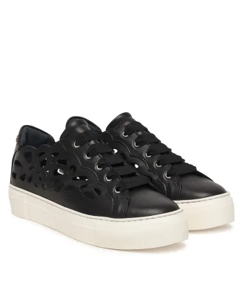 Tenisi dama,  piele naturala, negru, set de 1 pereche