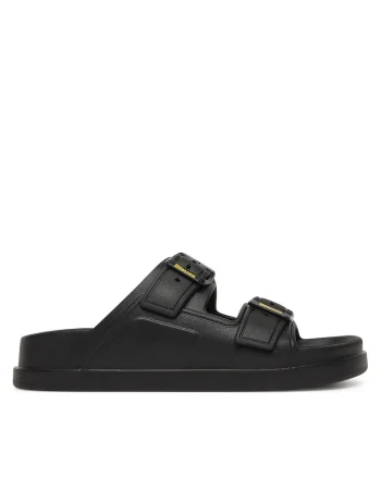 Papuci dama,  piele naturala, negru