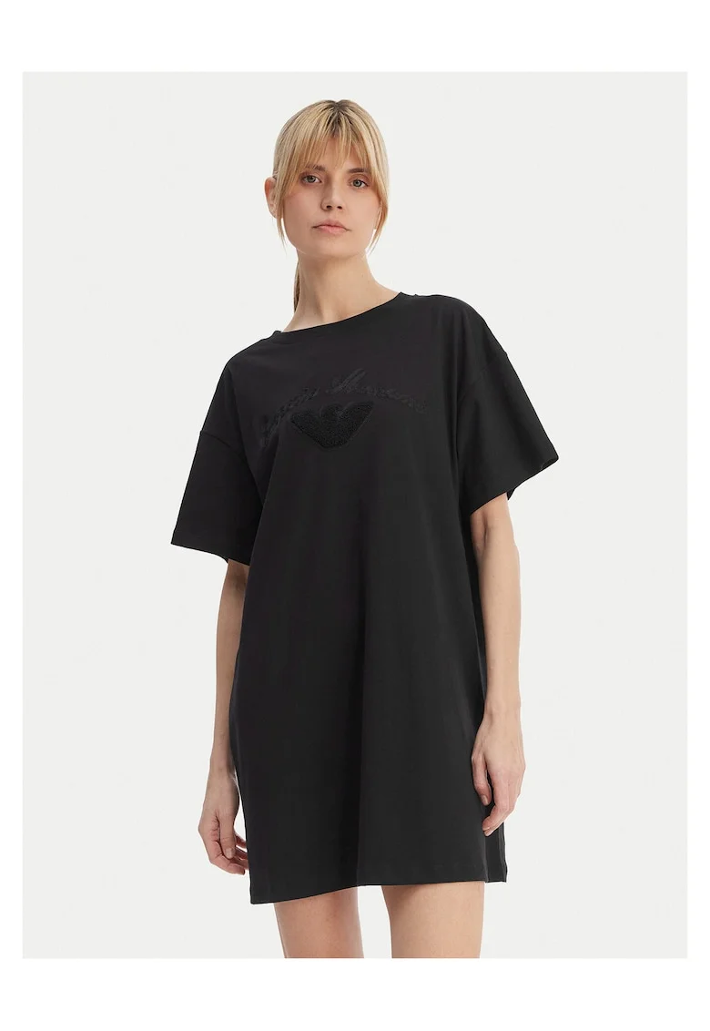 Rochie  bumbac, negru, Negru