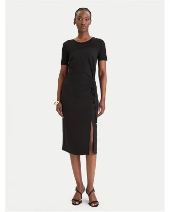 Rochie de cocktail,  neagra, poliester, fermoar