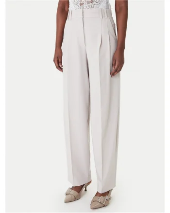 Pantaloni dama,  material poliester, gri