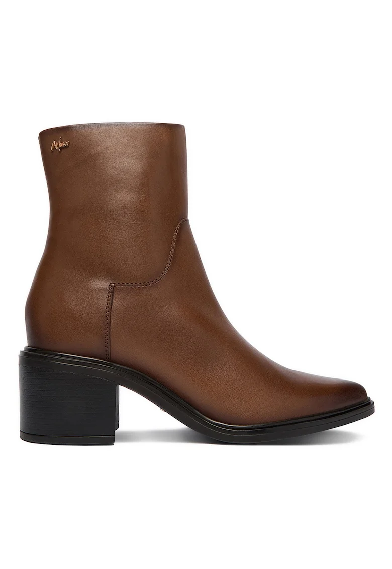 Ghete dama,  piele naturala, maro,