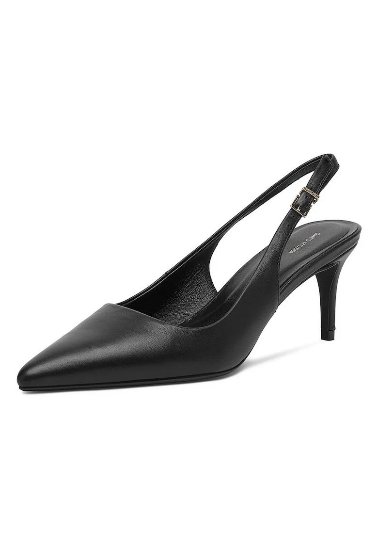 Pantofi dama,  piele naturala, toc stiletto, negru