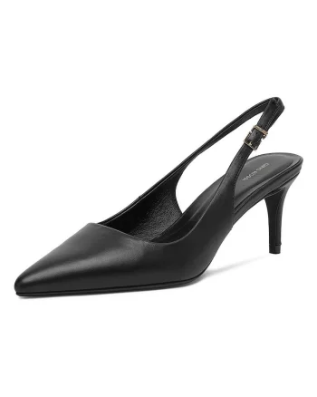 Pantofi dama,  piele naturala, toc stiletto, negru