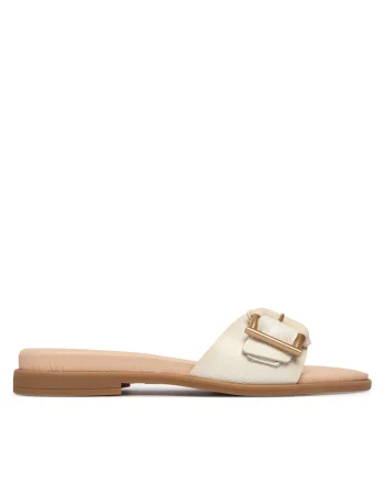 Papuci dama,  piele naturala, bej