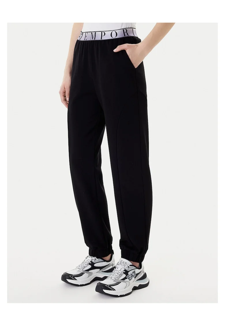 Pantaloni dama,  material poliester, negru