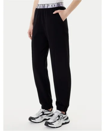 Pantaloni dama,  material poliester, negru