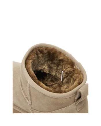 Cizme de zapada dama,  material textil, bej, izolare termica
