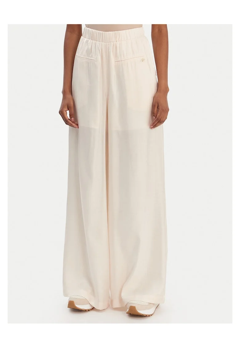 Pantaloni dama,  viscoza, bej