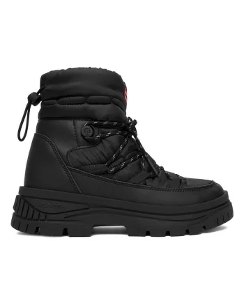 Cizme dama,  flatform, negru, material textil