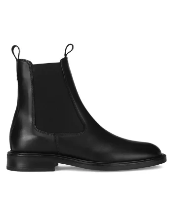 Botine femeie,  piele naturala, negru,