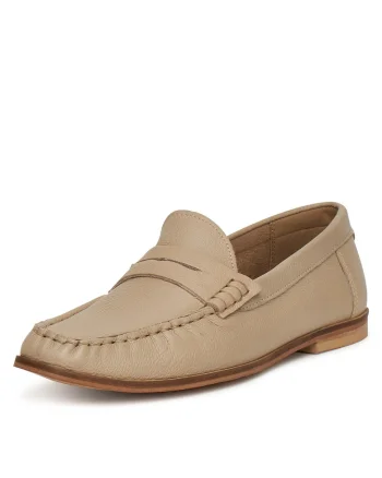 Mocasini dama,  de piele naturala, bej