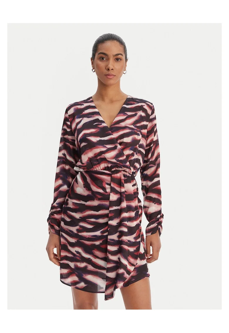 Rochie casual,  multicolor, poliester reciclat
