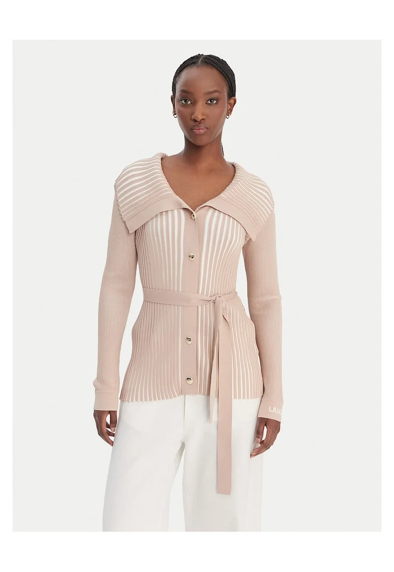 Cardigan dama,  dungi, bej, 65% viscoza, 35% poliamida