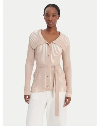 Cardigan dama,  dungi, bej, 65% viscoza, 35% poliamida