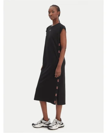 Rochie casual,  bumbac, negru, Negru