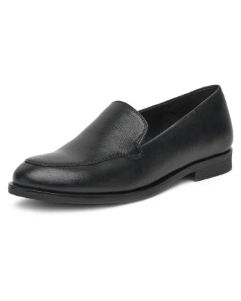 Mocasini dama,  fabricati din piele naturala, negru, elegant