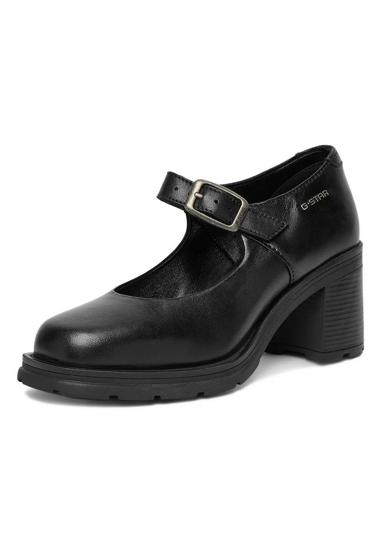 Pantofi dama, G-Star Raw, piele naturala, toc gros, negru