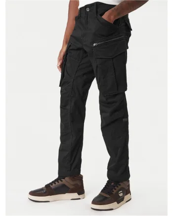 Pantaloni barbati,  negru, fermoar, poliester