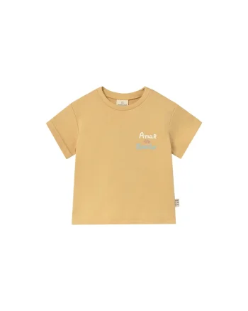 Tricou copii,  bumbac 100%, galben, Galben