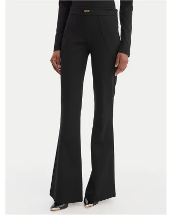 Pantaloni dama,  viscoza, evazati, negru