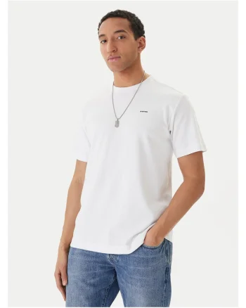 Tricou barbati,  bumbac organic, alb