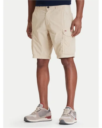 Pantaloni scurti barbati,  bumbac, fermoar, bej