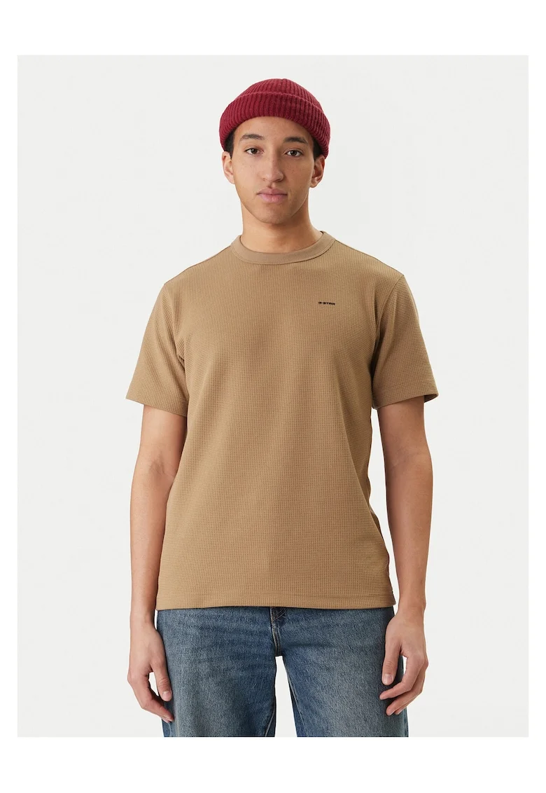 Tricou barbati,  bumbac organic, bej