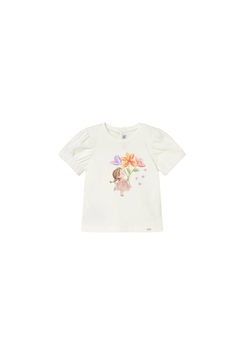 Tricou copii,  Ecru, bumbac 95%,
