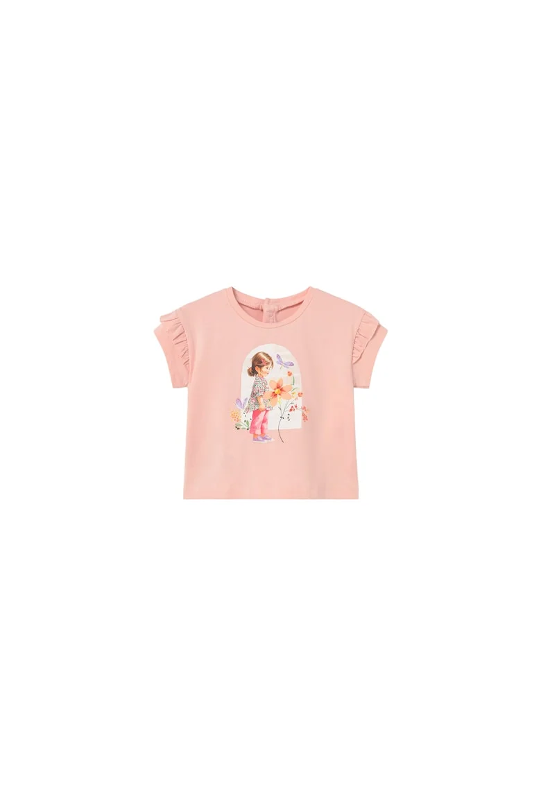 Tricou copii,  bumbac, roz, 92% bumbac, 8% elastan