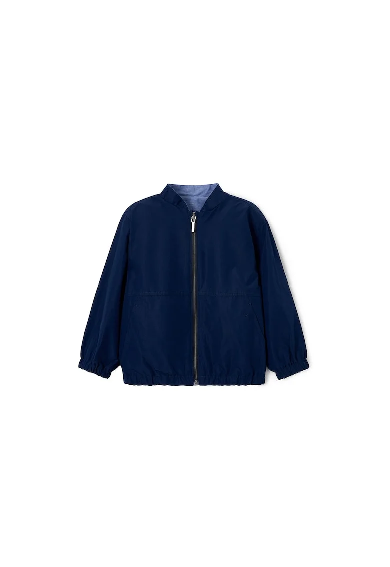 Geaca bomber copii,  bleumarin, poliester, fermoar