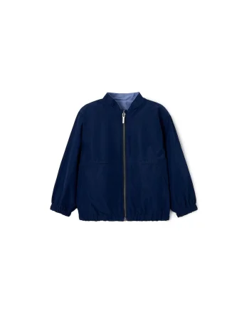 Geaca bomber copii,  bleumarin, poliester, fermoar
