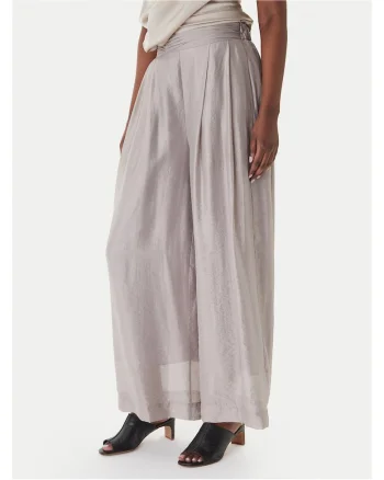 Pantaloni dama,  rayon, gri