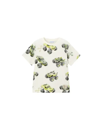 Tricou pentru baieti,  din bumbac 100%, alb