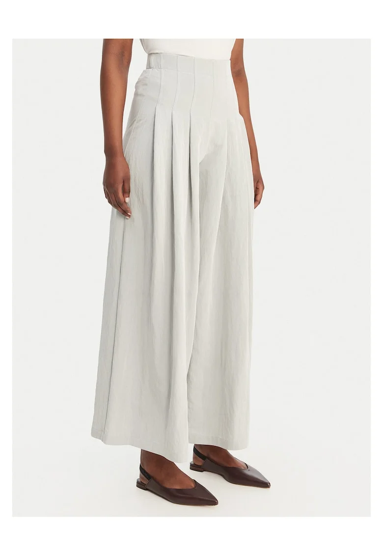 Pantaloni dama palazzo,  rayon, albastru deschis