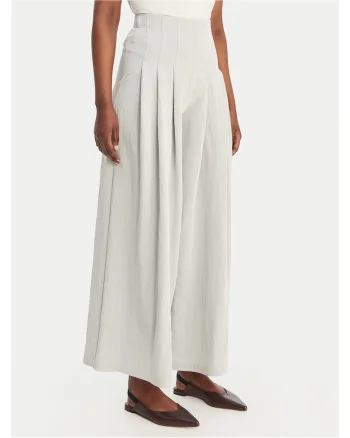 Pantaloni dama palazzo,  rayon, albastru deschis